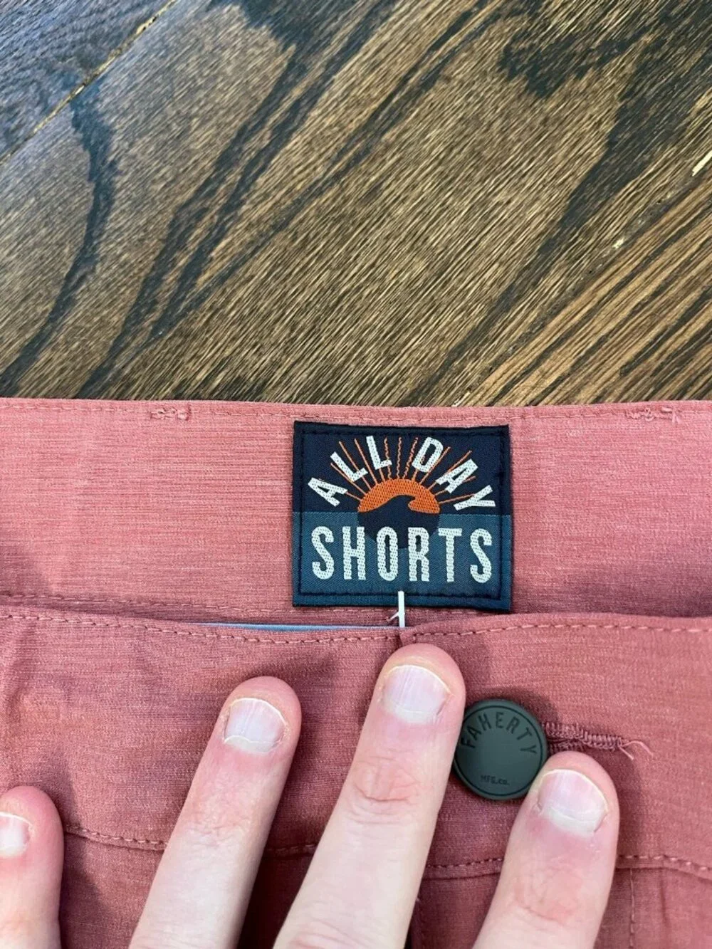 NWT FAHERTY $98 Men's All Day Shorts in Sunrose Size 40 9